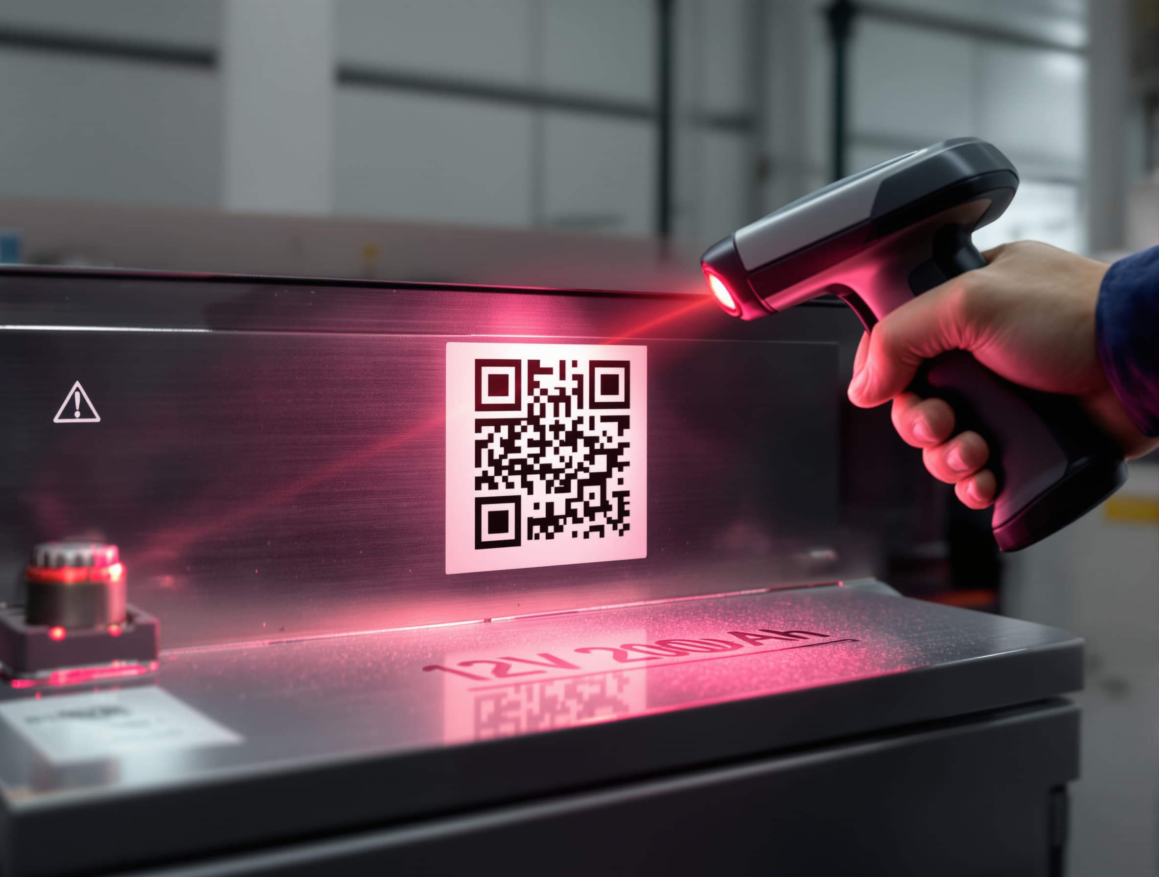 Battery QR code scanning